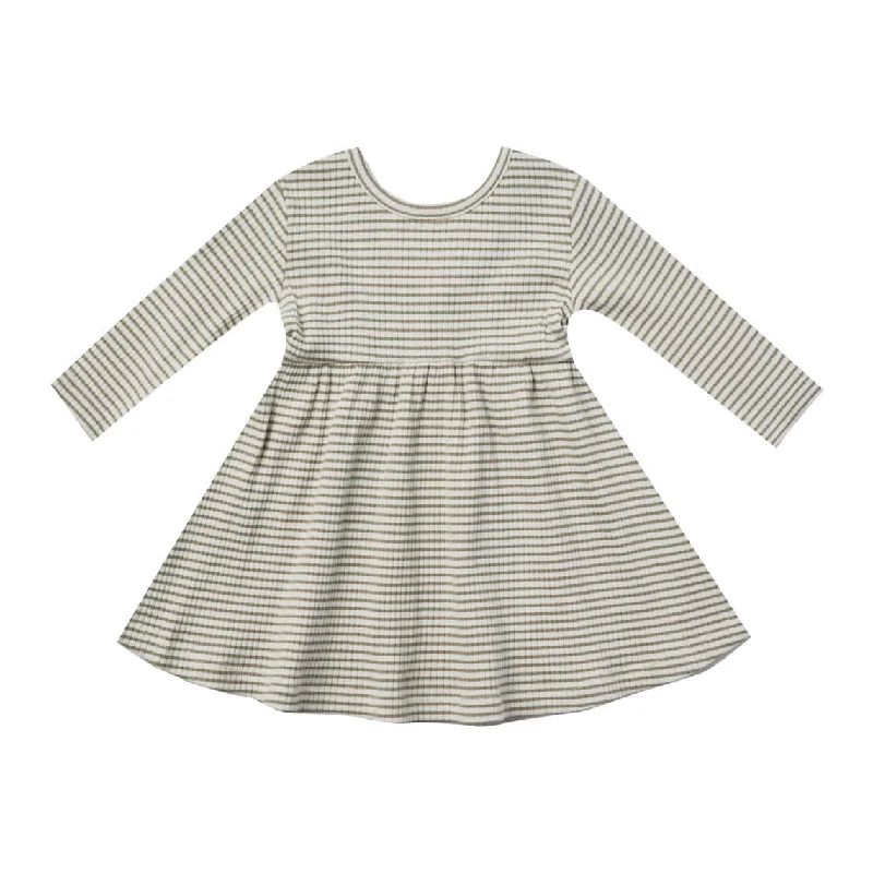 - Winter dog thick down jacketQuincy Mae Ribbed Long Sleeve Dress | Fern Stripe