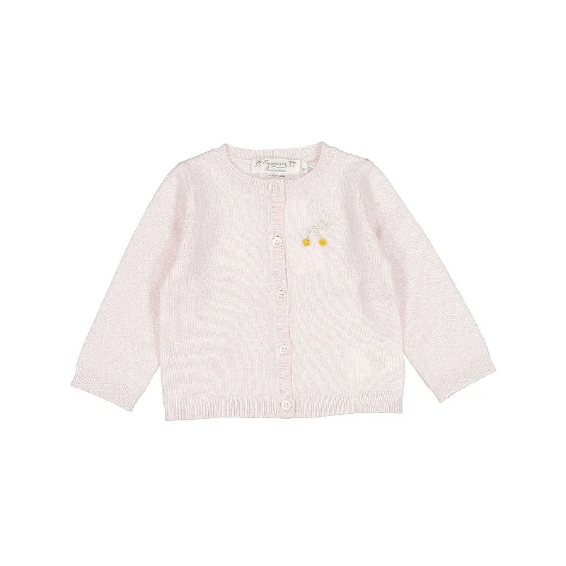 - Organic cotton dog bibsBonpoint Pale Rose Sequin Cherry Baby Teyana Cardigan