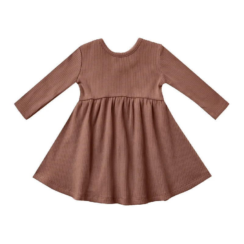 Pet ProductsQuincy Mae Ribbed Long Sleeve Dress | Pecan