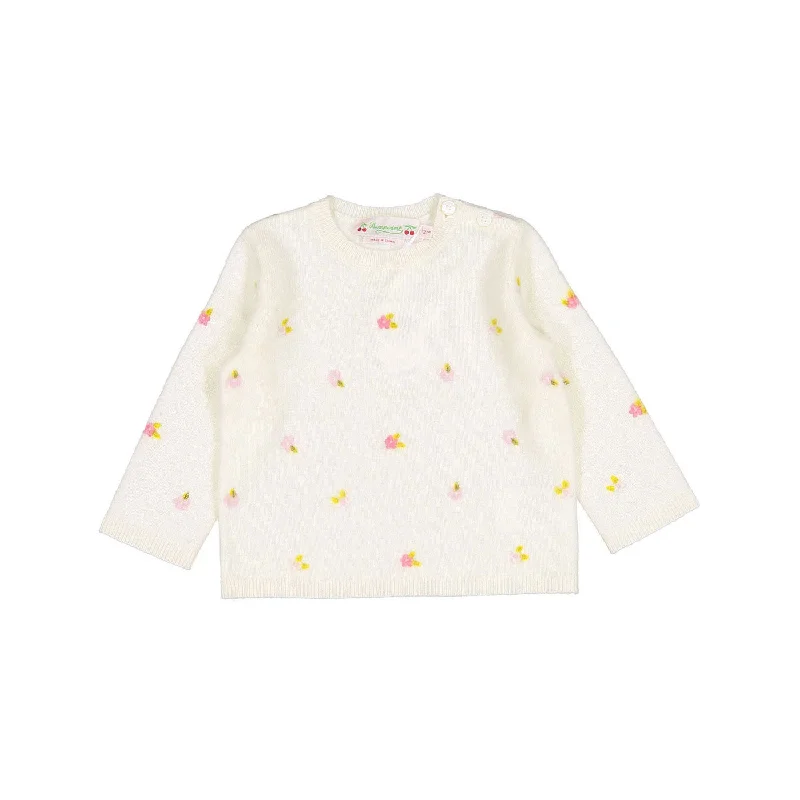 - Natural latex pet mattressBonpoint Cream Flower Print Knit Beavie Baby Pullover